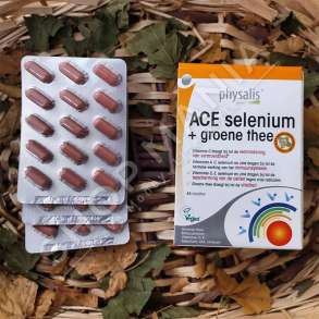 PHYSALIS - SUPLEMENT QE NDIHMON NE RRITJEN E IMUNITETETIT & REDUKTIMIT TE LODHJES "ACE SELENIUM + GREEN TEA" - 45 TABLETA
