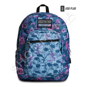 SEVEN - CANTE SHKOLLE ME PORTE USB "FREETHINK GIRL BACKPACK - WITH USB-PLUG"