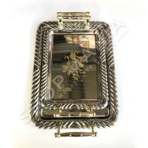 SET TABAKA ME DOREZA INOKSI "3166-G" - 2 COPE