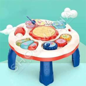 TAVOLINE ME LODRA & MUZIKE +3 MUAJSH "MUSIC STUDY DESK LITTLE ANGEL BABY TOYS ACTIVITY TABLE"