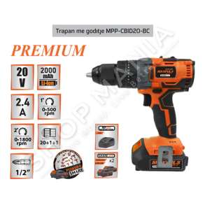 MAXPULS - TRAPAN/VIDATOR ME GODITJE & BATERI 2000MAH 20V - MP10297