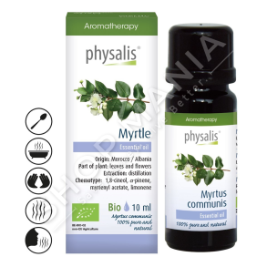 PHYSALIS - VAJ MERSINE QE ZBUT RRUGET E FRYMEMARRJES 10ML "MYRTLE MYRTUS COMMUNIS"