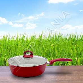 HOMESTYLE - TIGAN I KUQ ME VESHJE QERAMIKE I THELLE ME KAPAK - 28X7.5CM