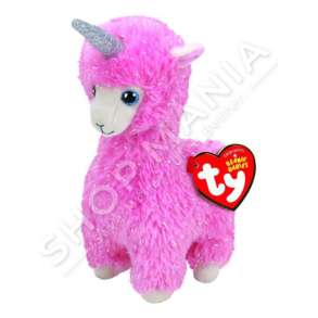 TY ATTIC TREASURES - LAMA NJEBRIRESH PREJ PELLUSHI 15CM "BEANIE BABIES LANA PINK LLAMA WITH HORN" - 008421362820