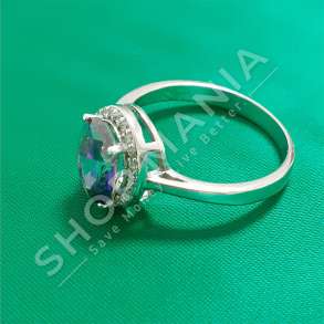 UNAZE ARGJENDI ME GUR ZIRKONI "RRETHORE - LEJLA"