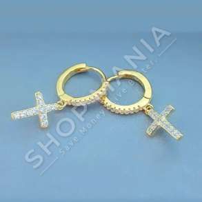 VATHE ARGJENDI TE LARE NE FLORI ME GUR ZIRKONI "DIZAJN KRYQ" - DHA-BL2.9-120