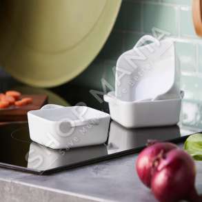 TOGNANA - SET 3 TAVA PORCELANI KATRORE 7CM "SET 3 SQUARE MINIOLES" - 8000257516929