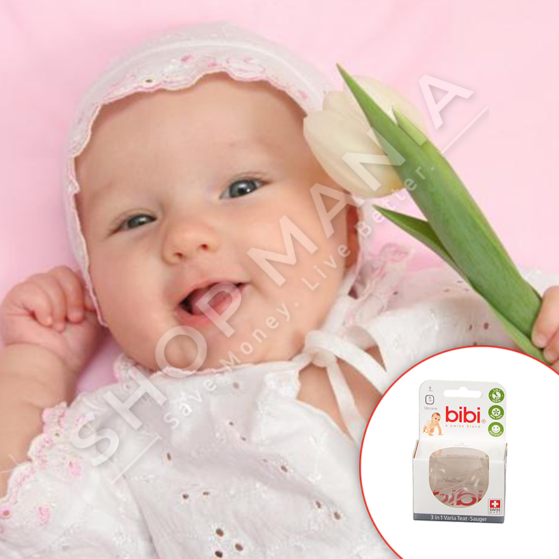 BIBI - BIBERON SILIKONI PER SHISHE ME GRYKE TE NGUSHTE "VARIA 3NE1" - 2 COPE, +5 MUAJ