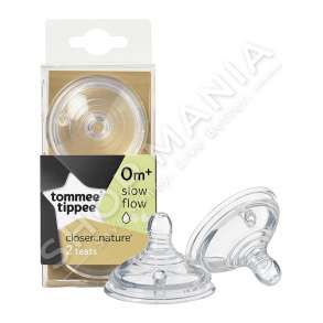 TOMMEE TIPPEE -  BIBERON SILIKONI "CLOSER TO NATURE" -  2 COPE, +0 MUAJ