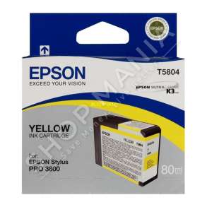 EPSON - KARTUÇË ME BOJË NGJYRË E VERDHË C13T580400 T5804 80ML