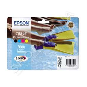 EPSON - VALUE PACK NGJYRA TË NDRYSHME C13T58464010 T5846 10 X 15 CM, 150 FAQE, 1 KARTUÇË ME 4 NGJYRA