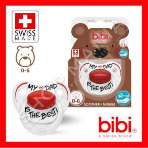 BIBI - BIBERON FALLCO SILIKONI "DENTAL - I LOVE MUMMY/MY DAD IS THE BEST" 0-6 MUAJSH