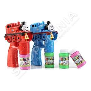 PISTOLETE ME FLLUSKA ME MUZIKE & DRITA +3 VJEC "WONDER BUBBLE KIDS THOMAS TRAIN BUBBLE GUN WITH LIGHT & SOUND" -  2026