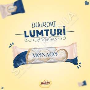 MOMENT - KARAMELE TE MBUSHURA ME BAJAME & ARRE KOKOSI "MONACO" - 3 COPE x 10G