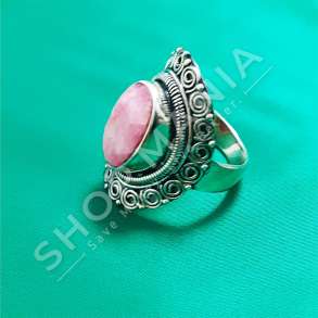 UNAZE ARGJEND ME GUR ZIRKON "OVALE - ROZE"