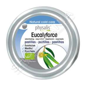 PHYSALIS - KARAMELE ME EUCALYFORCE QE NDIHMOJNE NE QETESIMIN E RRRUGEVE TE SIPERME TE FRYMEMARRJES "EUCALYFORCE GUMS" - 45G