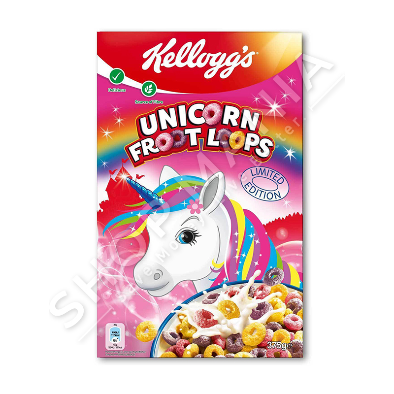 KELLOGG'S - CORN FLAKES ME SHIJE FRUTASH PER FEMIJE "UNICORN FROOT LOOPS - LIMITED EDITION" - 375G