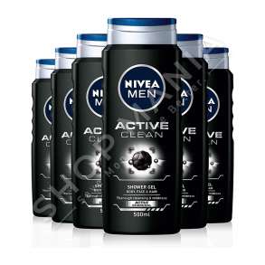 NIVEA - XHEL DUSHI ME QYMYR PER MESHKUJ "ACTIVE CLEAN" - 500ML