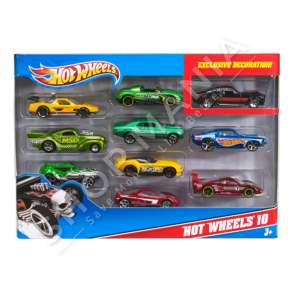 MATTEL - 10 MAKINA HOT WHEELS +3VJEC "VEHICLE HOT WHEELS 10 CARS GIFTPACK" - 074299548864