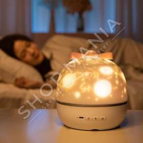LLAMPE NATE DHE PROJEKTOR "ROTATING NIGHT LAMP PROJECTION WITH 6 THEMES"