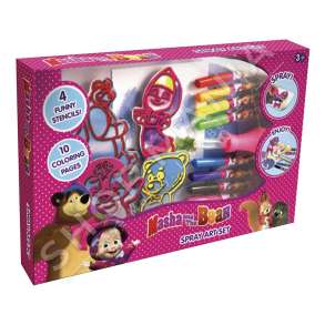 ROCCO GIOCATTOLI - SET VIZATIMI MASHA & THE BEAR +3VJEC "SPRAY COLOR TABLE TOP DESK MASHA & THE BEAR" - 8027679060533