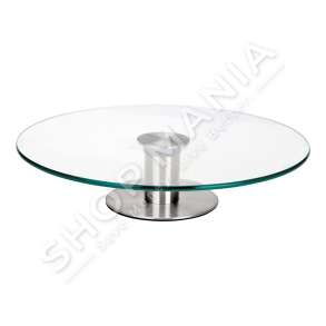 BAZE PER PERGATITJEN E EMBELSIRAVE ME RROTULLIM "GLASS ROTATING CAKE STAND" - 717130