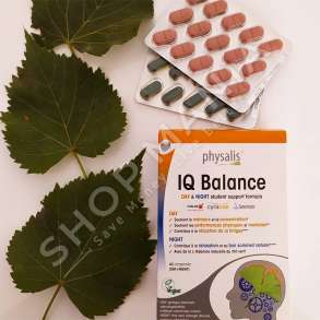 PHYSALIS - SUPLEMENT QE NDIHMON NE BALANCIMIN E SISTEMIT NERVOR & GJUMIN E SHENDETSHEM "IQ BALANCE DAY & NIGHT" - 60 TABLETA