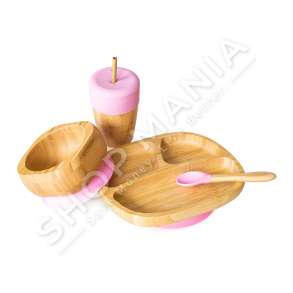 ECO RASCALS - SET USHQIMI +6MUAJSH "TODDLER SET IN PINK" - 793591755625