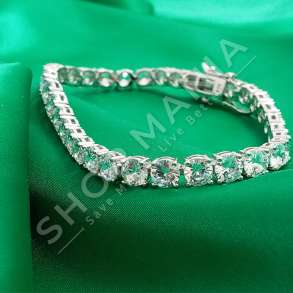 BYZYLYK ARGJENDI ME GURE ZIRKONI "TENNIS"