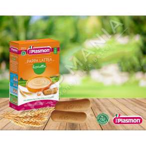 PLASMON - KREM/PURE  ME QUMESHT & BISKOTE "PAPPA LATTEA" - 250G , +6 MUAJ