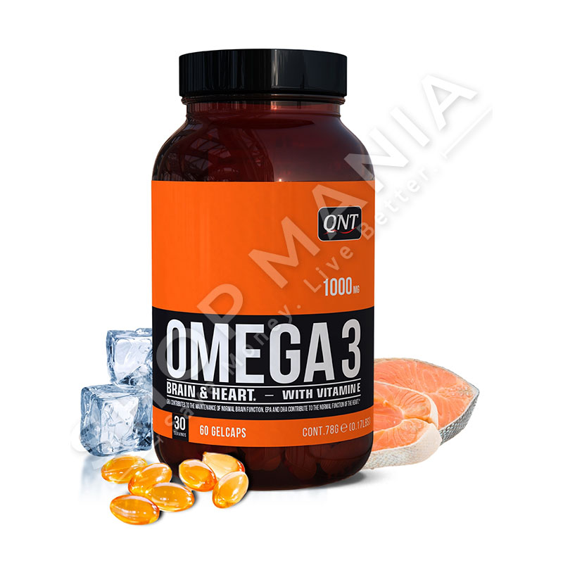 QNT - SUPLEMENT OMEGA-3  ME VITAMINE E PER MIREFUNKSIONIMIN E TRURIT & ZEMRES  - 60 KAPSULA