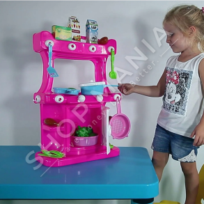 PILSAN - SET KUZHINE ME 43 AKSESORE GATIMI 43PJESE/+3VJEC "CHILDREN'S KITCHEN PILSAN PINK" - 03-335