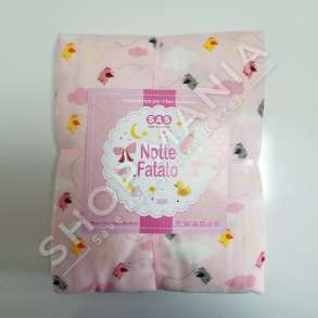 SET ME CARCAF & KELLEF PER JASTEK ROZE PER FEMIJE "NOTTE FATATO" - 120X160CM/45X60CM