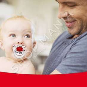 BIBI - BIBERON FALLCO SILIKONI "DENTAL - PAPA IS THE BEST" 0-6 MUAJSH