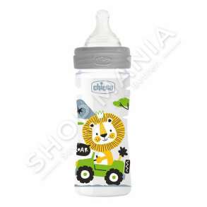 CHICCO - SHISHE ME BIBERON SILIKONI 250ML/+2MUAJSH "FEEDING BOTTLE WELL BEING" - 8058664129485