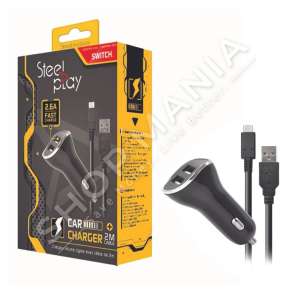 STEELPLAY - KARIKUES MAKINE 2XUSB 2.6A "USB CAR CHARGER STEELPLAY 2 USB PORTS" - 3760210990870