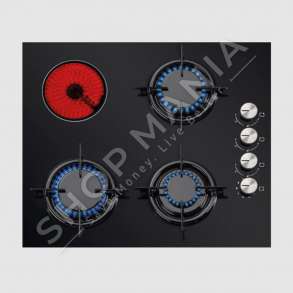 VENUS GERMANY - PIANURE ME 3 VATRA GAZI + 1 ELEKTRIKE "V6-31 PYF" - 1200W, 60CM