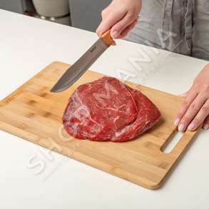 NAVA - THIKE CELIK INOKSI ME BISHT DRURI 30CM "BUTCHER KNIFE WITH WOODEN HANDLE TERRESTRIAL" - 5205746887617