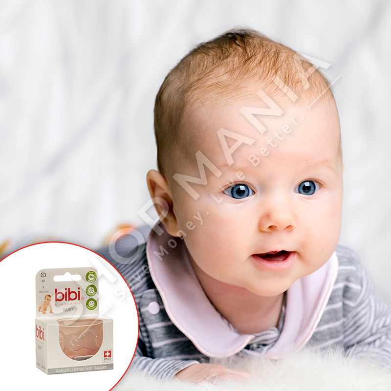 BIBI - BIBERON SILIKONI PER SHISHE ME GRYKE TE NGUSHTE "DENTAL - SMALL" - 2 COPE