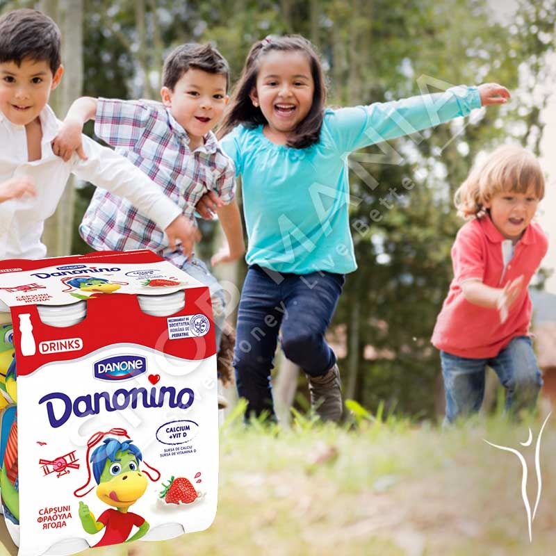 DANONE/DANONINO - KOS I LENGSHEM ME LULESHTRYDHE - 4 x 100G