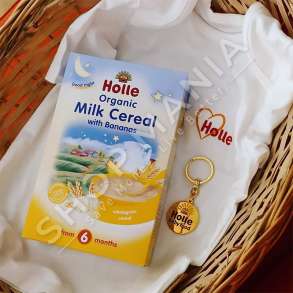 HOLLE - KREM/PURE ME BANANE, DRITHERA & QUMESHT ORGANIK - 250G, +6 MUAJ