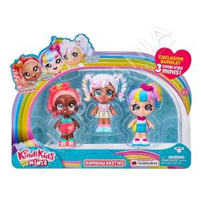 MOOSE - SET 3 KINDI KIDS MINI BESTIES +3VJEC "FIGURE KINDI KIDS MINI BESTIES 3 PACK" - 630996501603