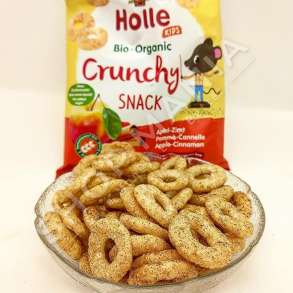 HOLLE - PATATINA  PER FEMIJE ME MIELL ORIZI, MOLLE & KANELLE "BIO-ORGANIC" - 25G, +3 VJEC