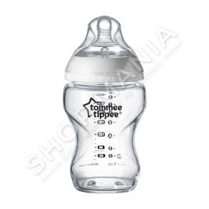TOMMEE TIPPEE -SHISHE QELQI ME BIBERON SILIKONI "CLOSER TO NATURE" - 250ML, +0 MUAJ