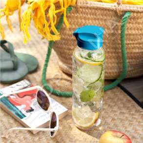 CURVER - SHISHE PER LENGJE 750ML "TO GO DOTS TRANSPARENT & BLUE" - 3253920028105