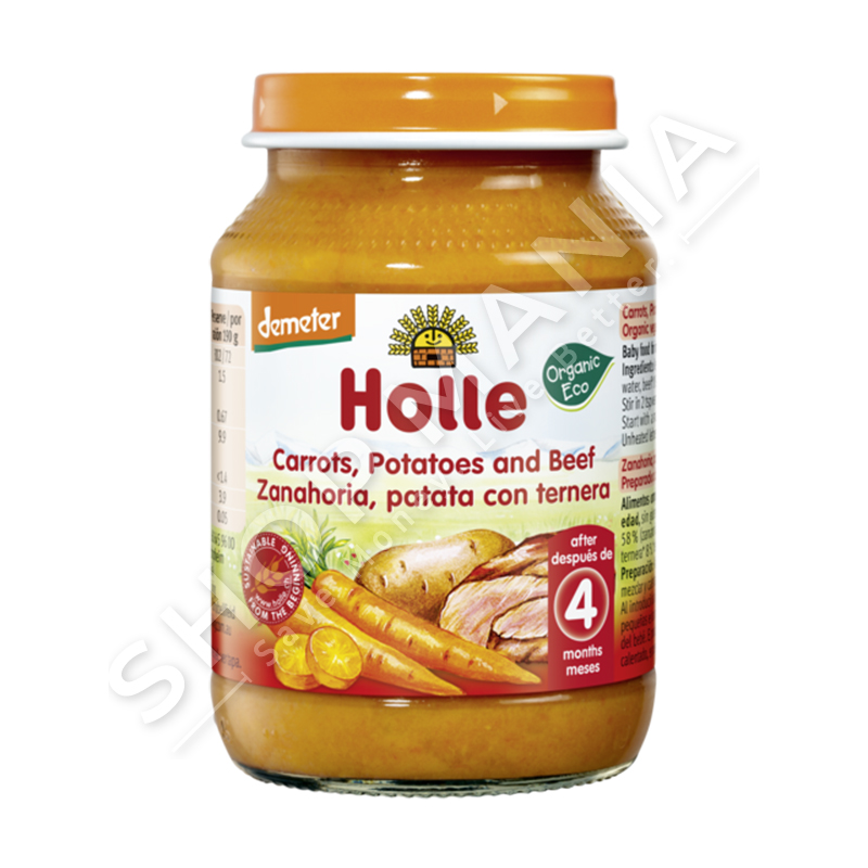 HOLLE - PURE ME MISH VICI, KAROTA & PATATE "I HOMOGJENIZUAR - ORGANIC" - 190G, +4 MUAJ