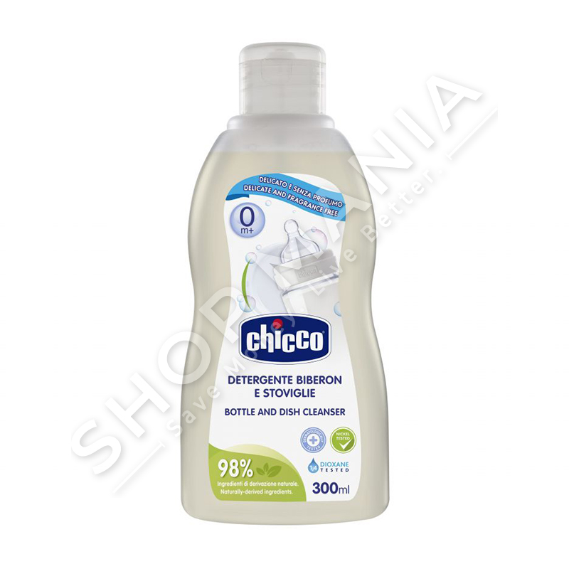 CHICCO - DETERGJENT LENG PER BIBERONA & SHISHE - 300ML, +0 MUAJ