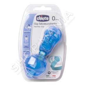 CHICCO - KAPESE BIBERONI +0MUAJSH "PACIFIER CLIP BLUE" - 8058664033058