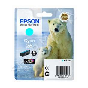 EPSON -  KARTUÇE ME BOJE NGJYRE E KALTER C13T26124010 T2612 RRETH 300 FAQE 4.5ML STANDARD