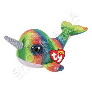 TY ATTIC TREASURES - BALENE NJEBRIRESH PREJ PELLUSHI 15CM "BEANIE BOOS NORI NARWHAL" - 008421362165